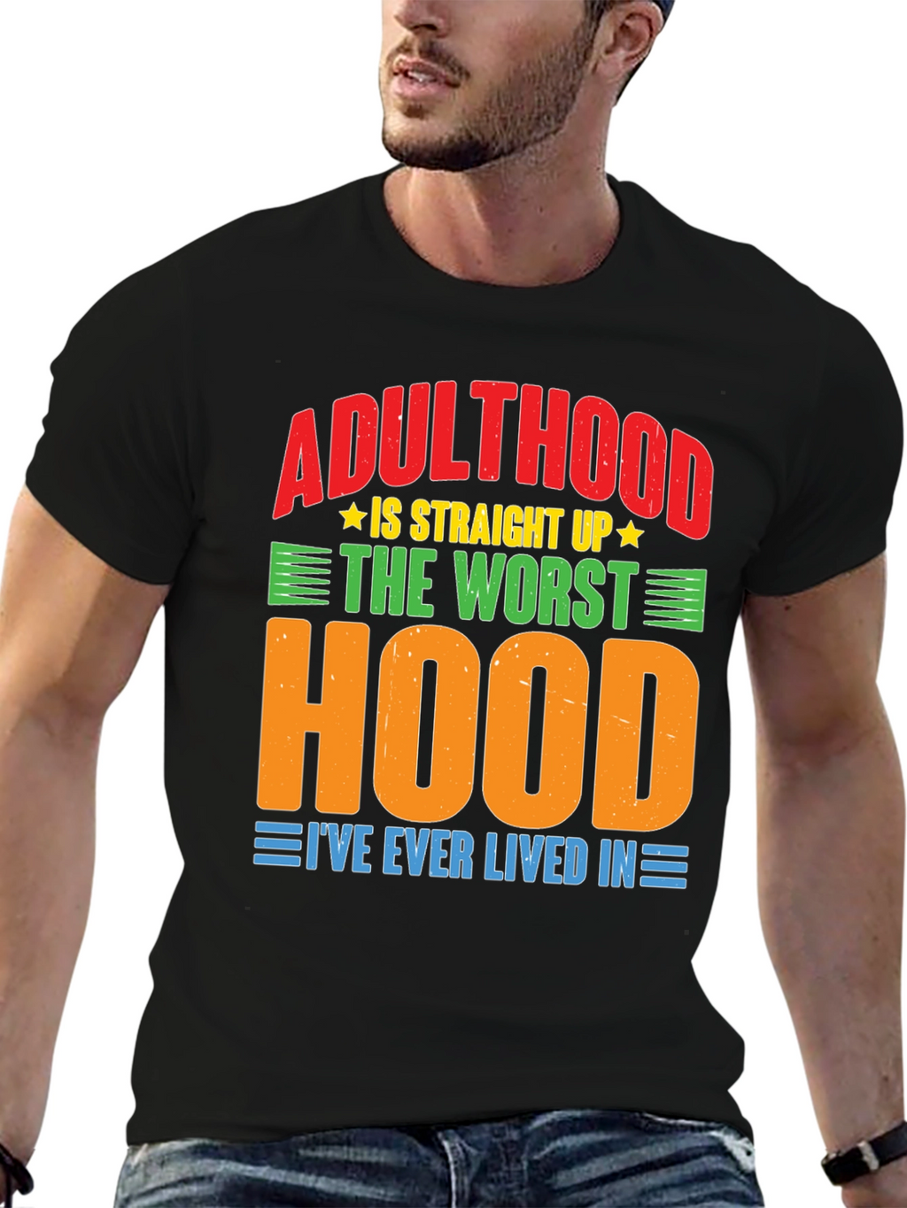 Adulthood Worst Hood Graphic T-Shirt