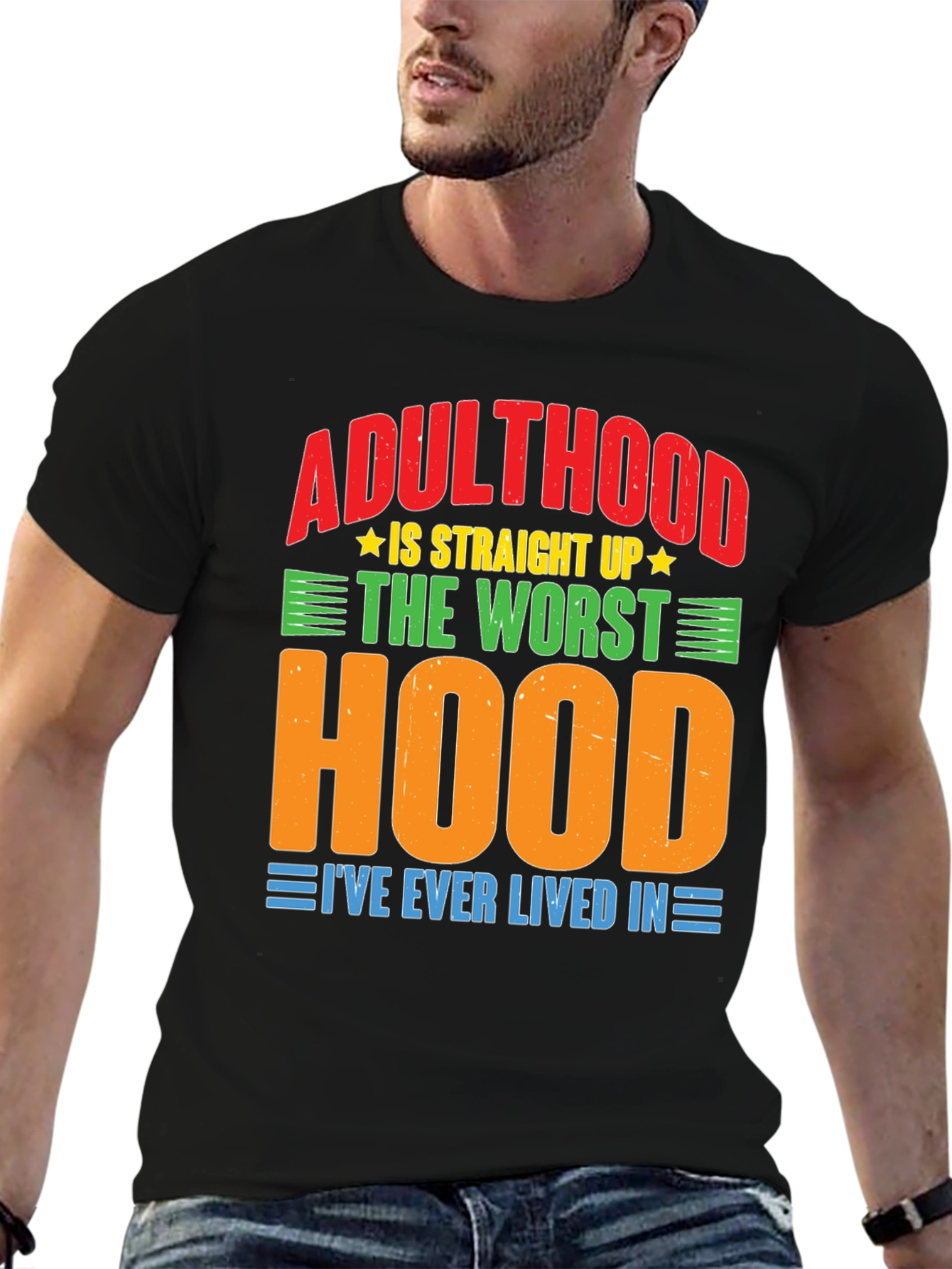 Adulthood Worst Hood Graphic T-Shirt