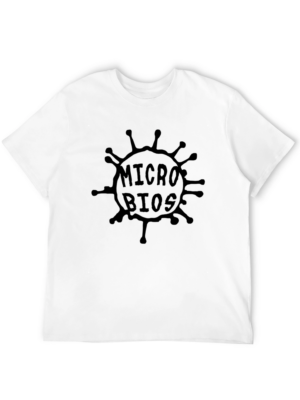 Microbios Graphic T-Shirt - Black Crew Neck
