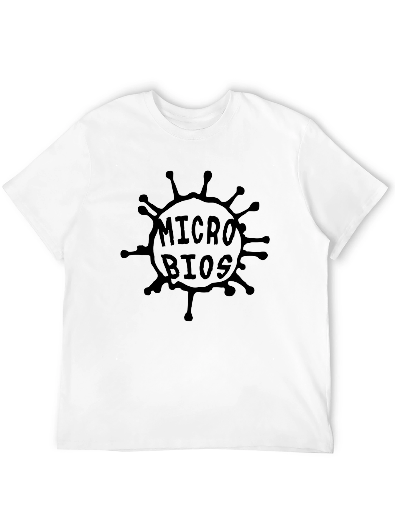 Microbios Graphic T-Shirt - Black Crew Neck