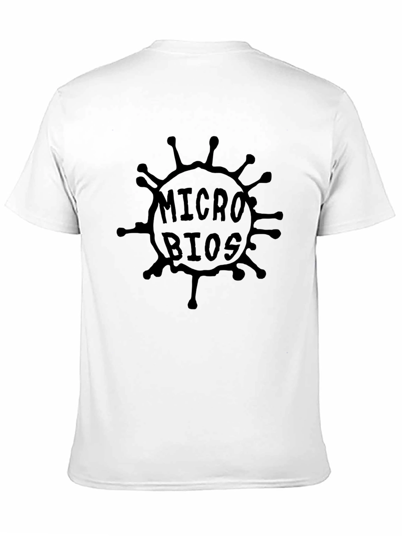 Microbios Graphic T-Shirt - Black Crew Neck