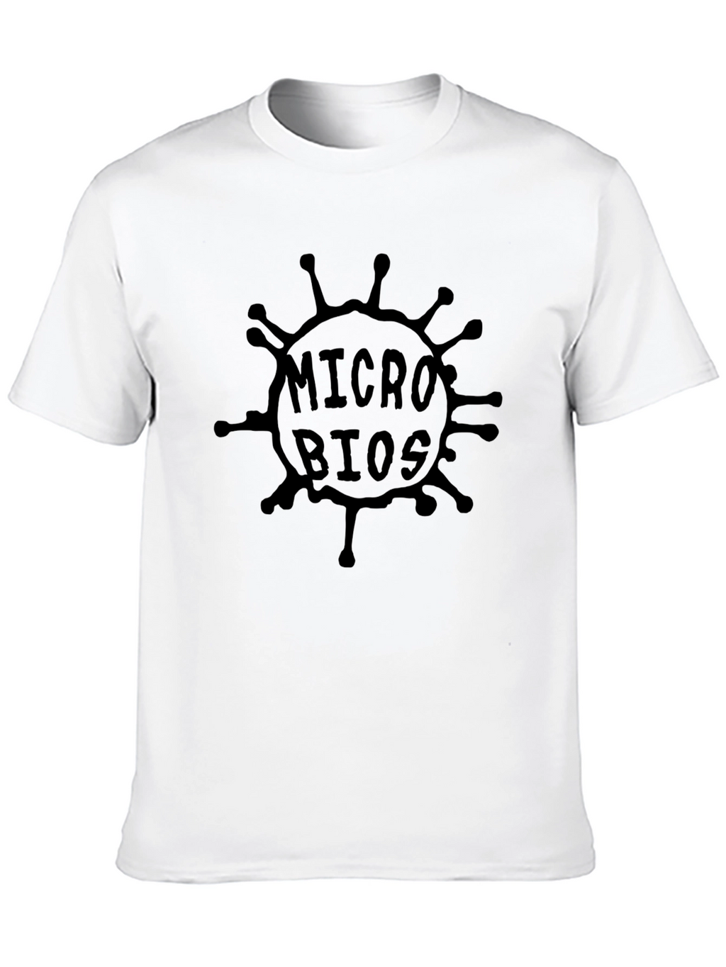Microbios Graphic T-Shirt - Black Crew Neck