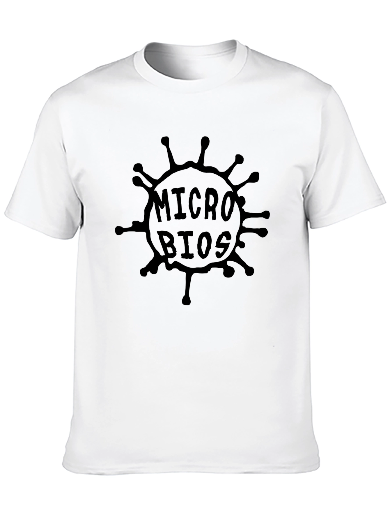 Microbios Graphic T-Shirt - Black Crew Neck