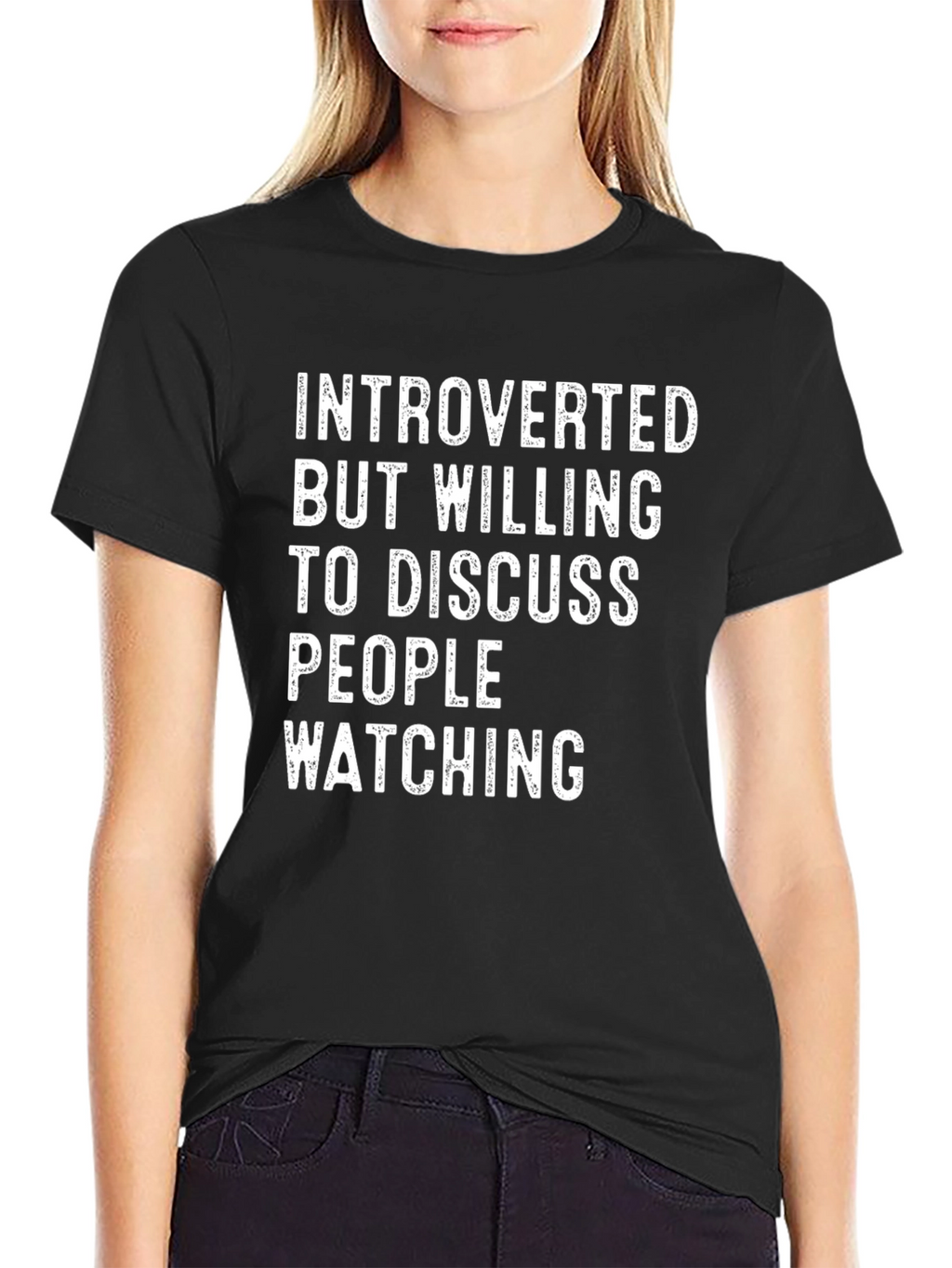 Introverted People Watching Graphic T-Shirt