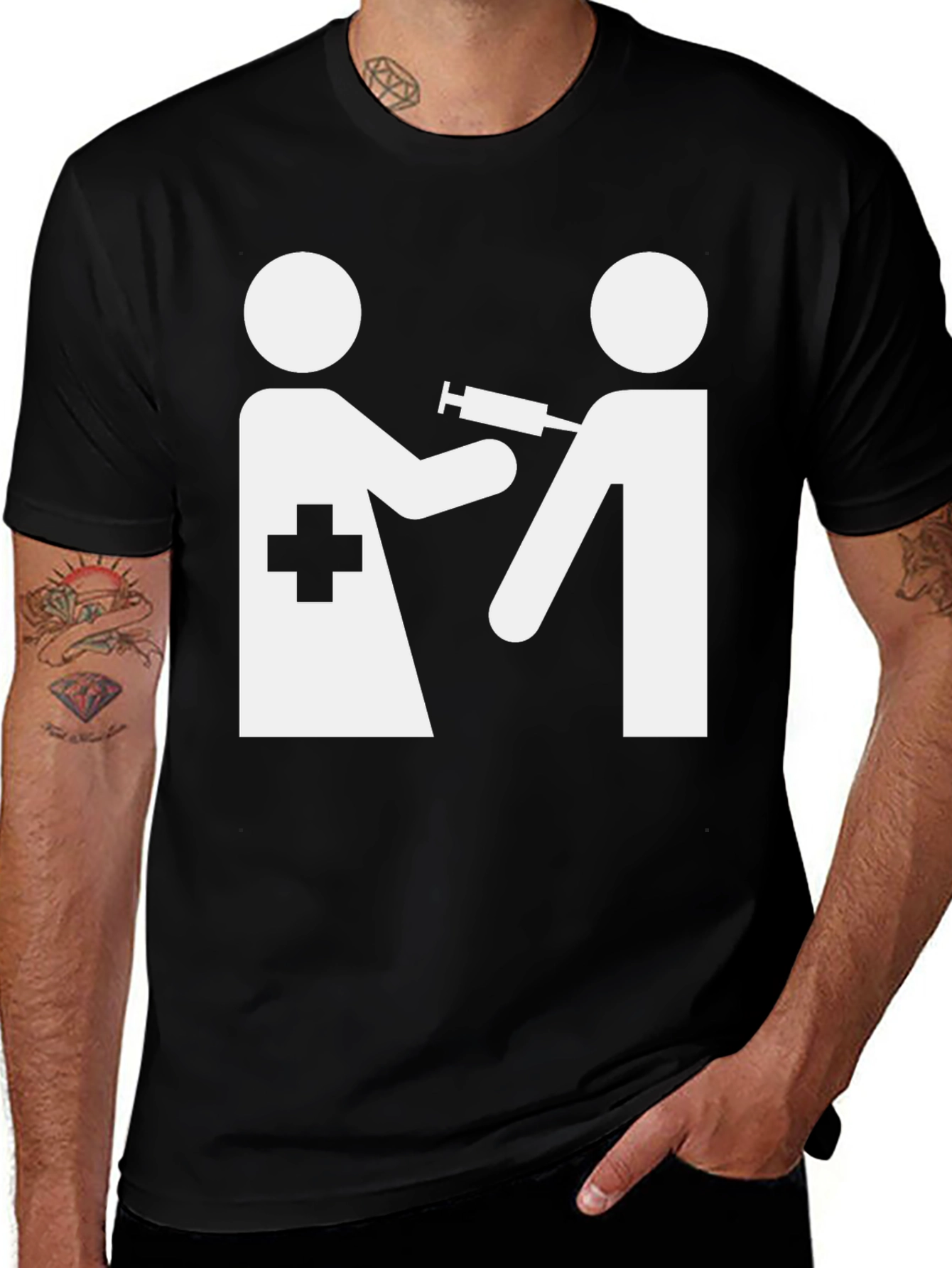 Vaccination Graphic Tee - Unisex Cotton Blend