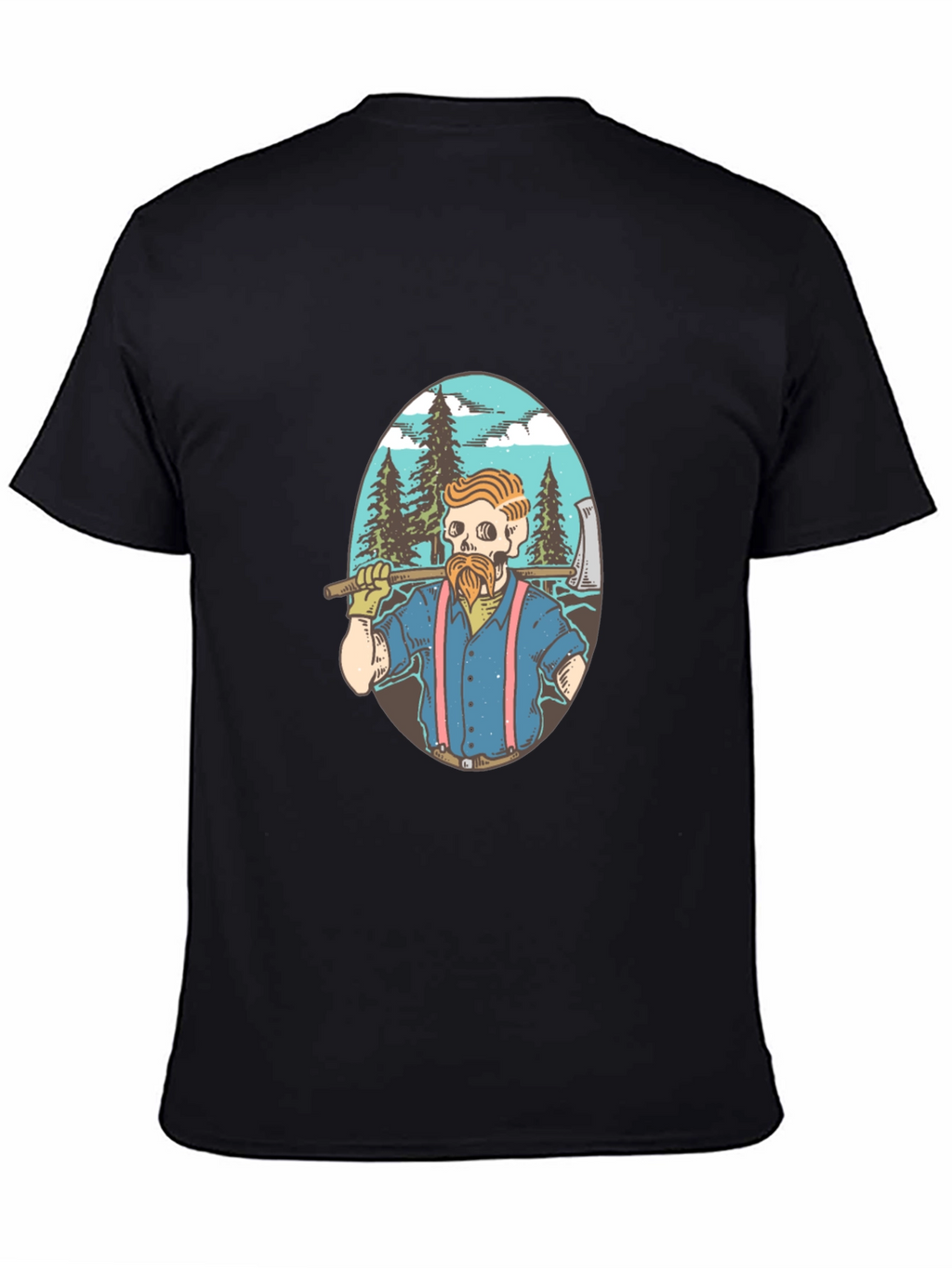 Lumberjack Skeleton Graphic T-Shirt