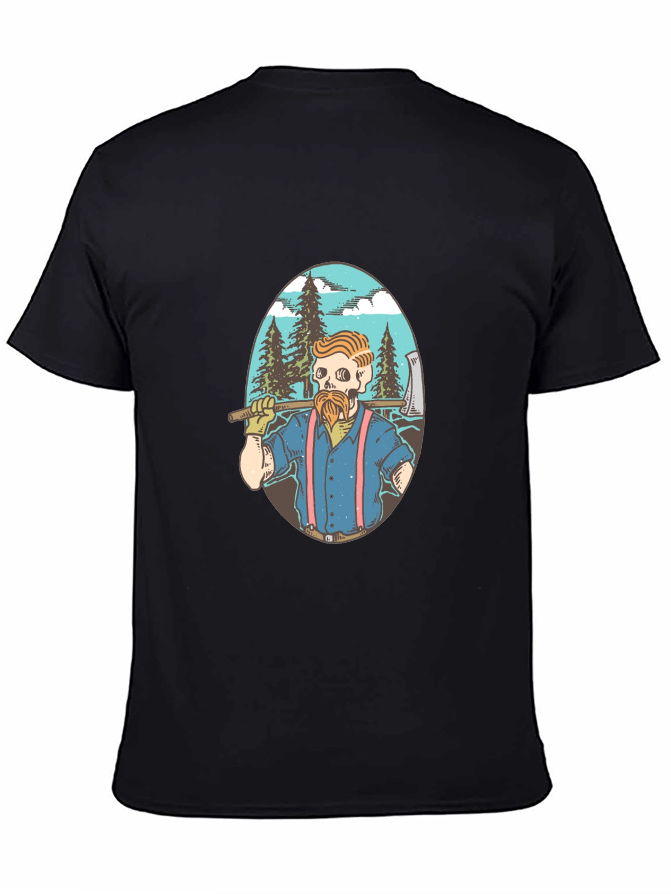 Lumberjack Skeleton Graphic T-Shirt