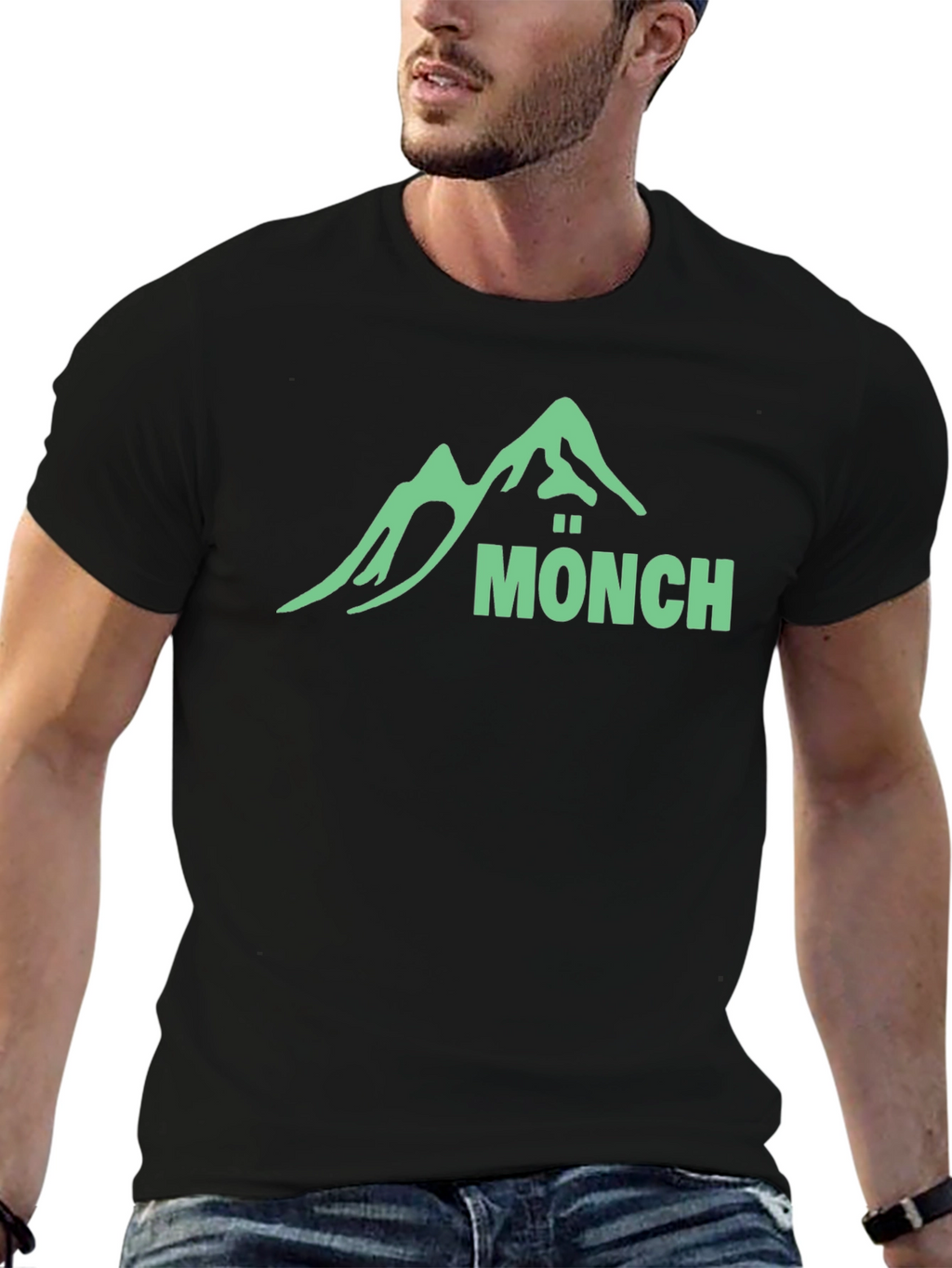 Mönch Mountain T-Shirt - Black Graphic Tee