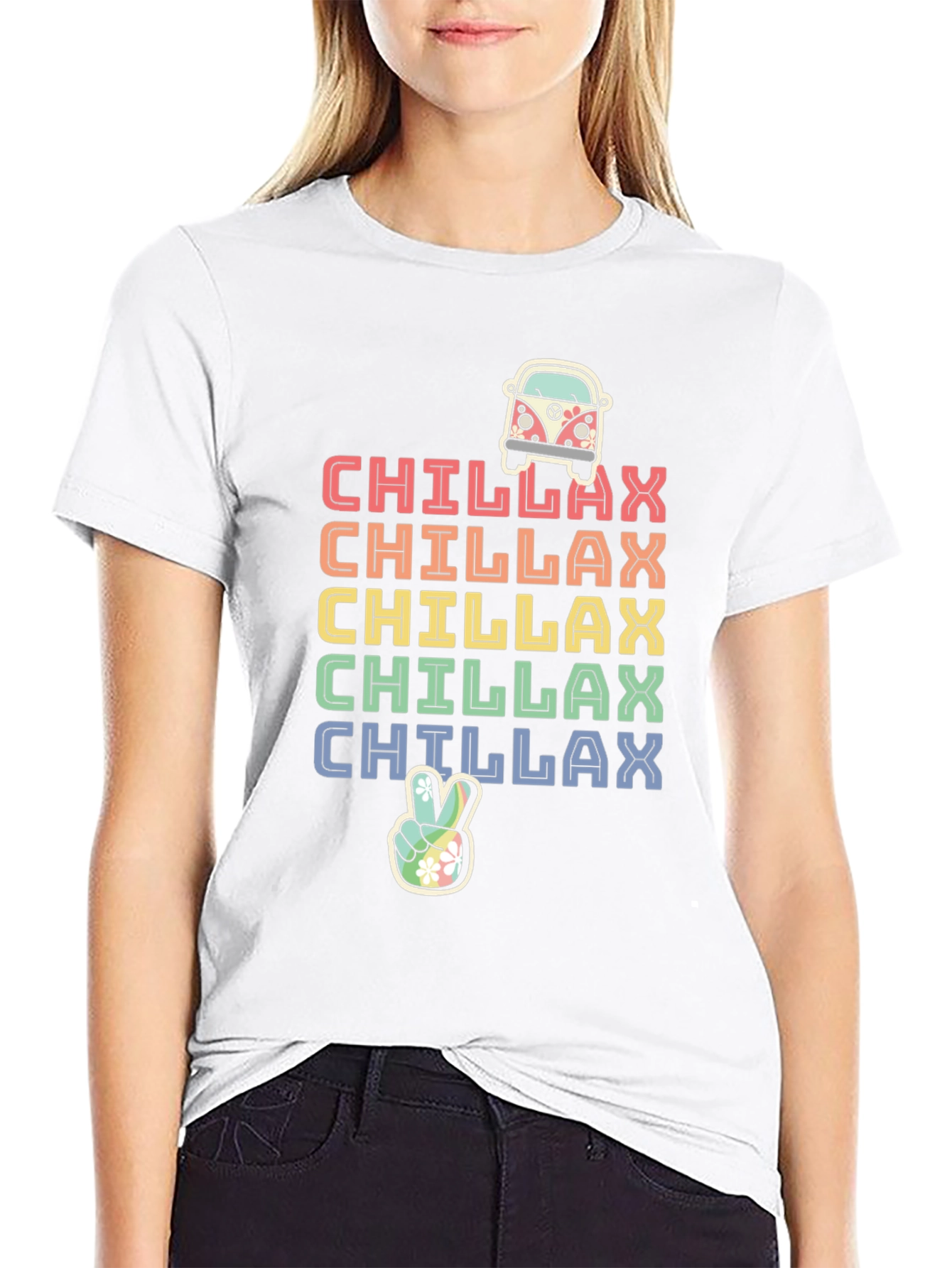 Chillax Rainbow Graphic Tee
