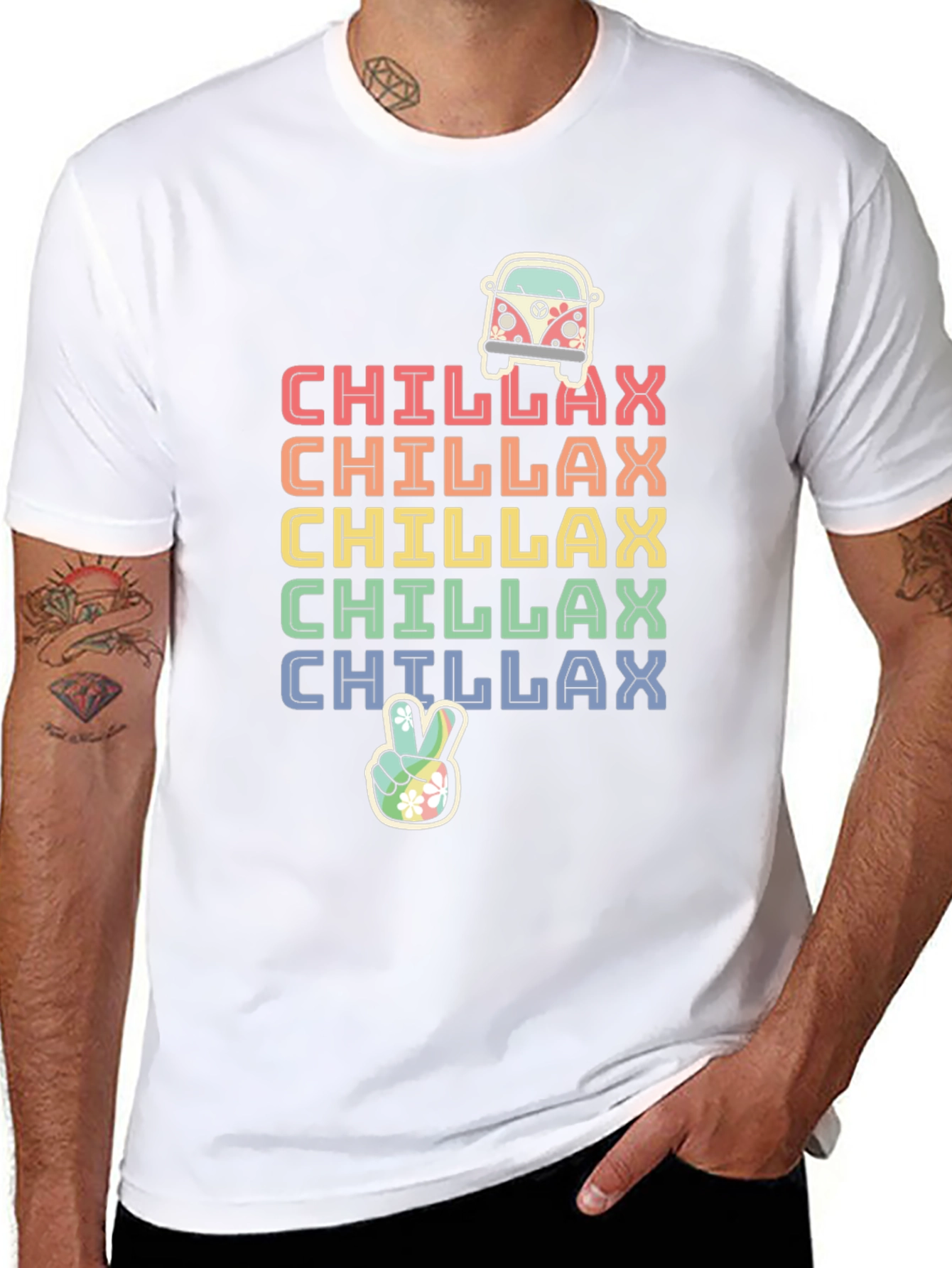 Chillax Rainbow Graphic Tee