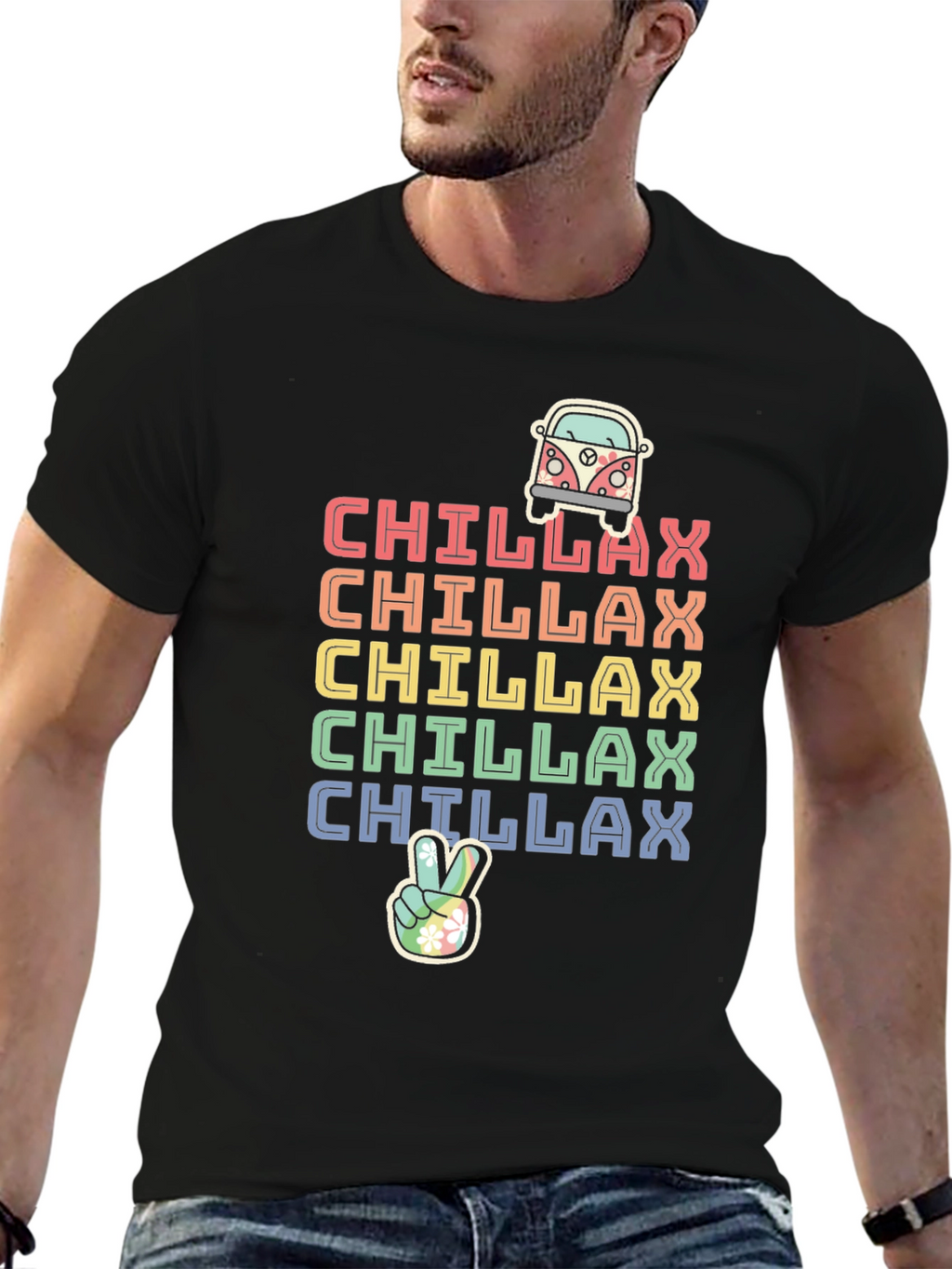Chillax Rainbow Graphic Tee