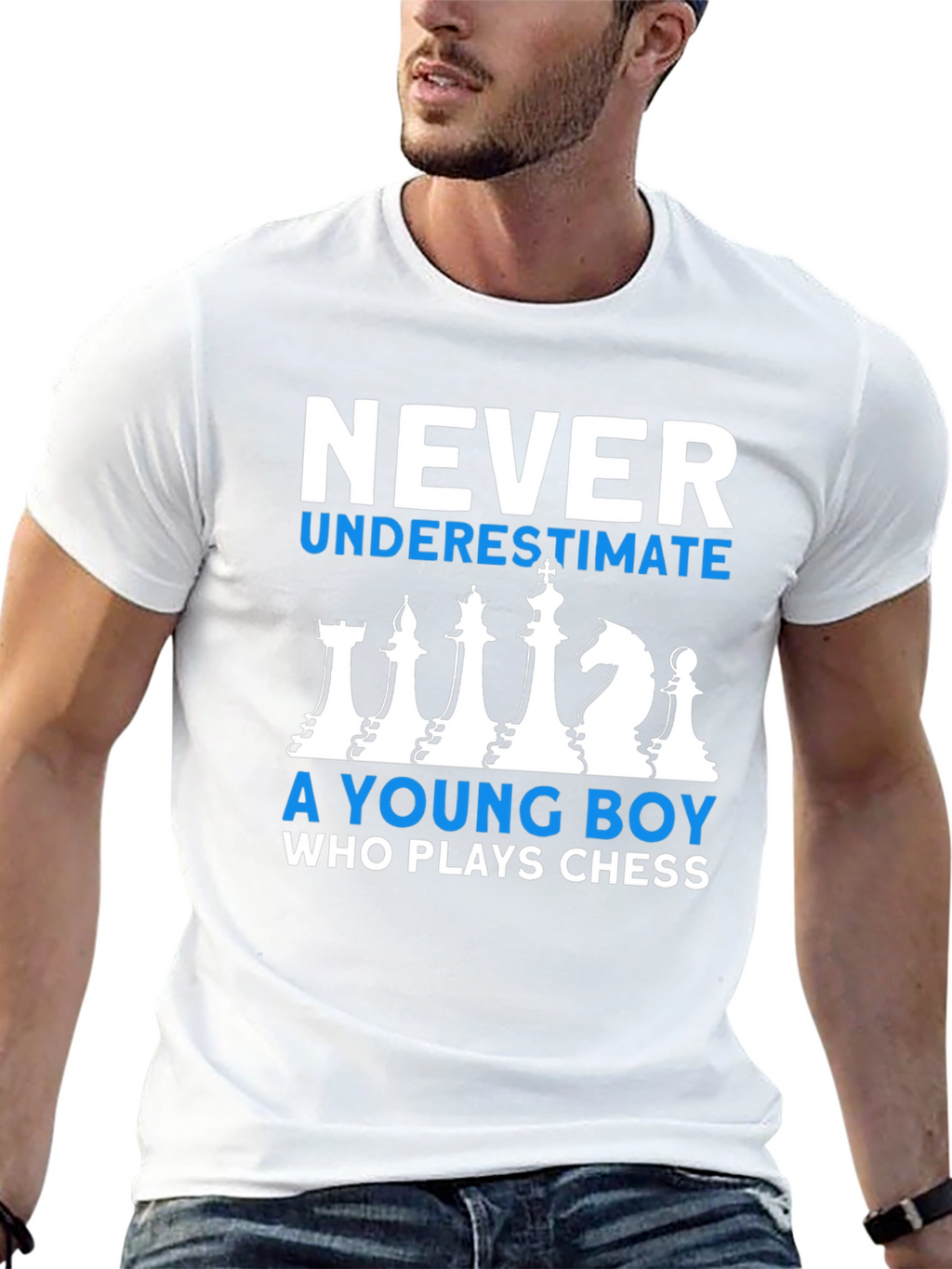 Chess Player T-Shirt: Never Underestimate a Young Boy