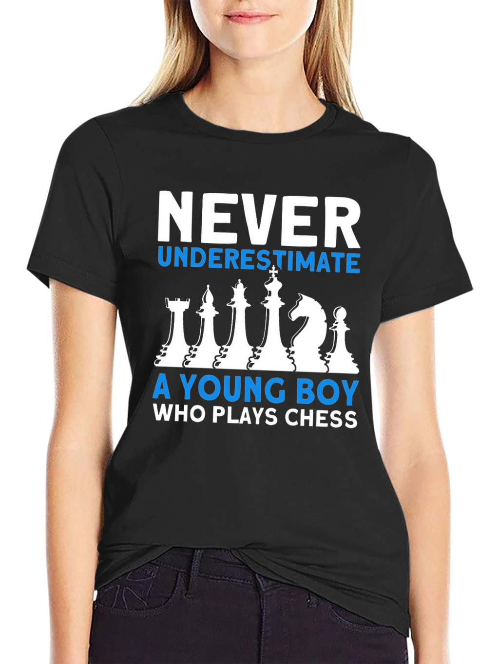 Chess Player T-Shirt: Never Underestimate a Young Boy