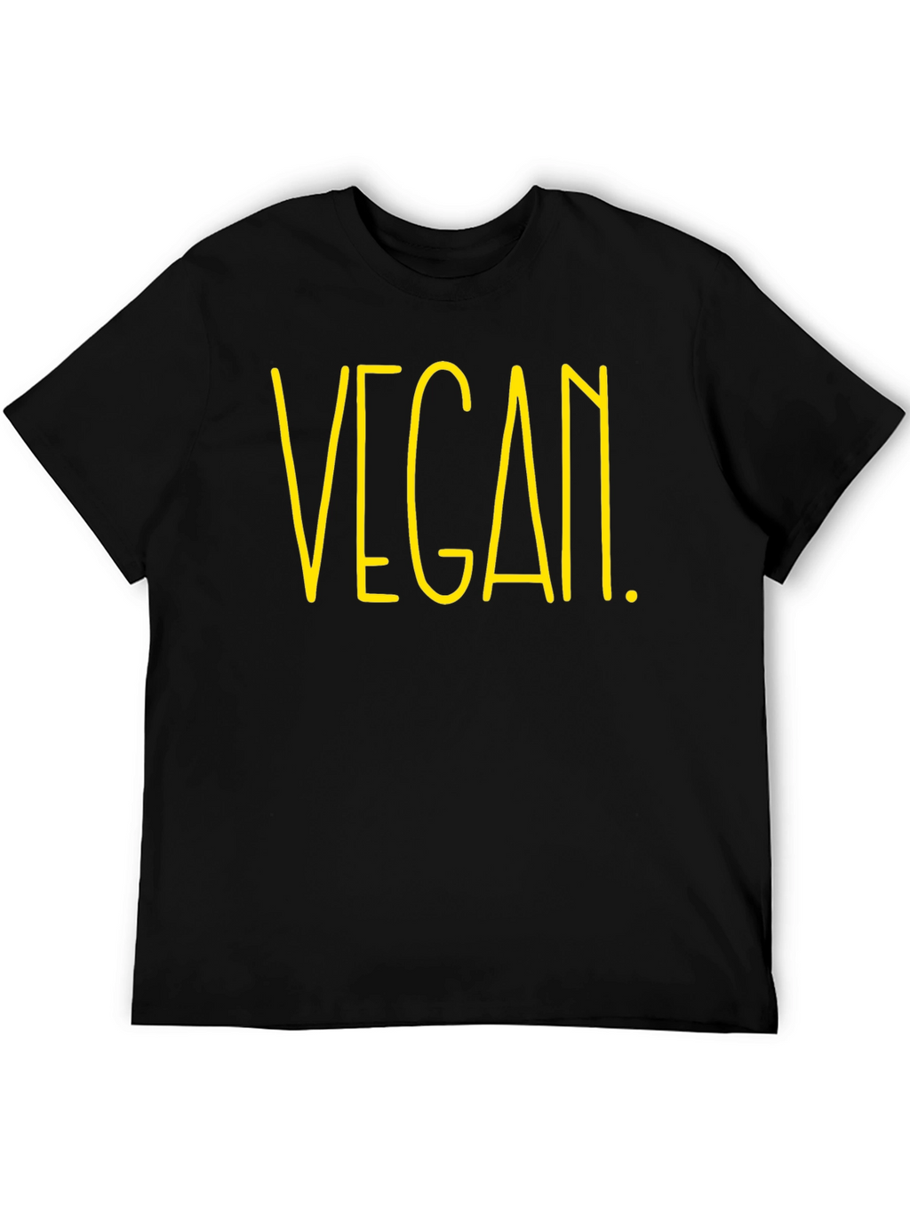 Vegan Graphic Tee - Black Cotton T-Shirt