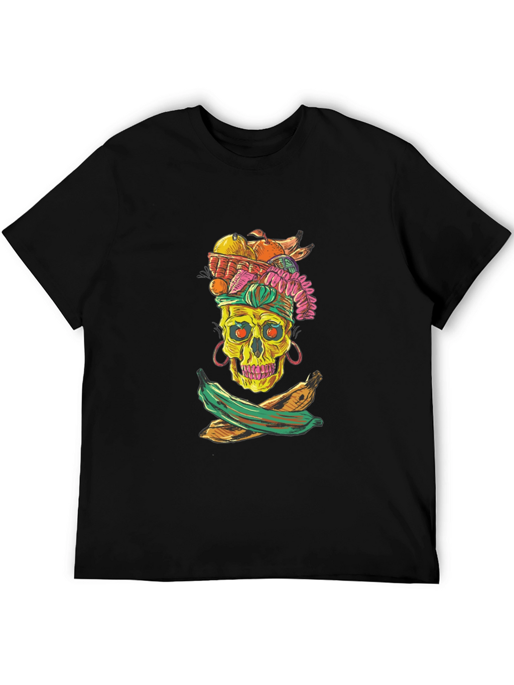 Skull & Fruit Graphic T-Shirt - Unique Design