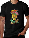 Skull & Fruit Graphic T-Shirt - Unique Design