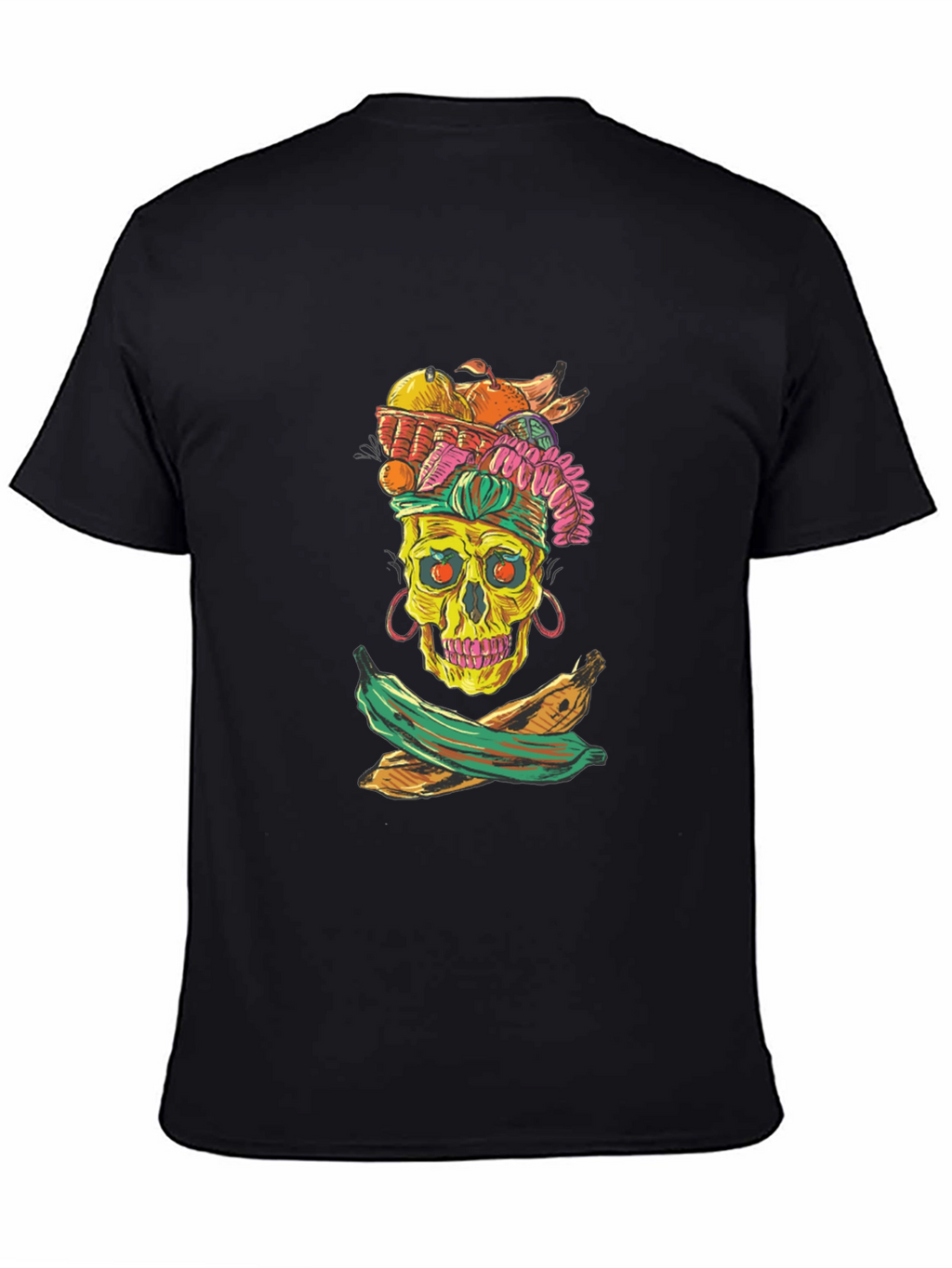 Skull & Fruit Graphic T-Shirt - Unique Design