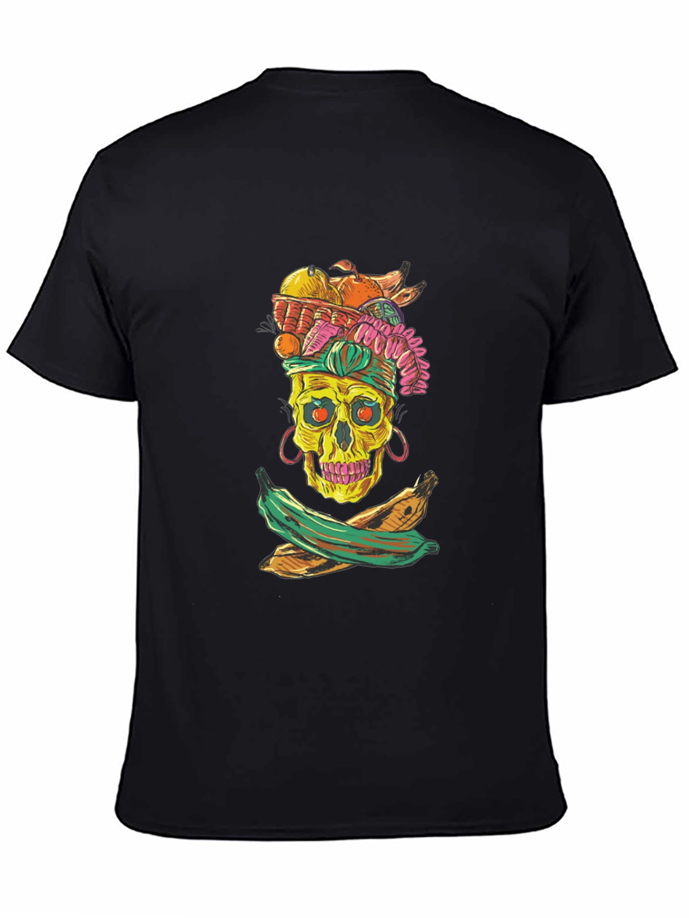 Skull & Fruit Graphic T-Shirt - Unique Design