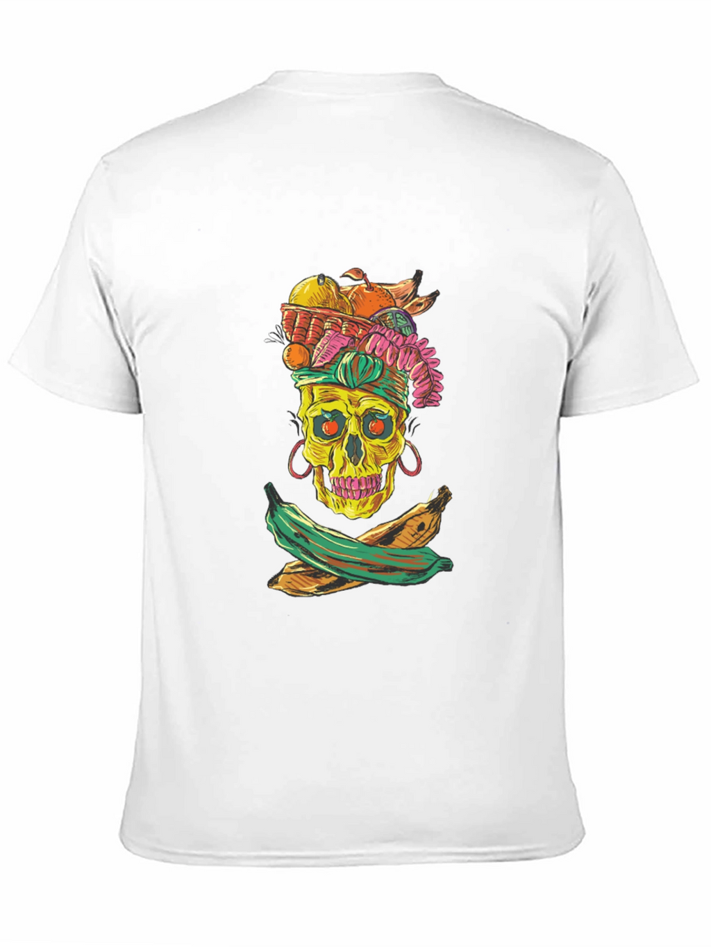 Skull & Fruit Graphic T-Shirt - Unique Design