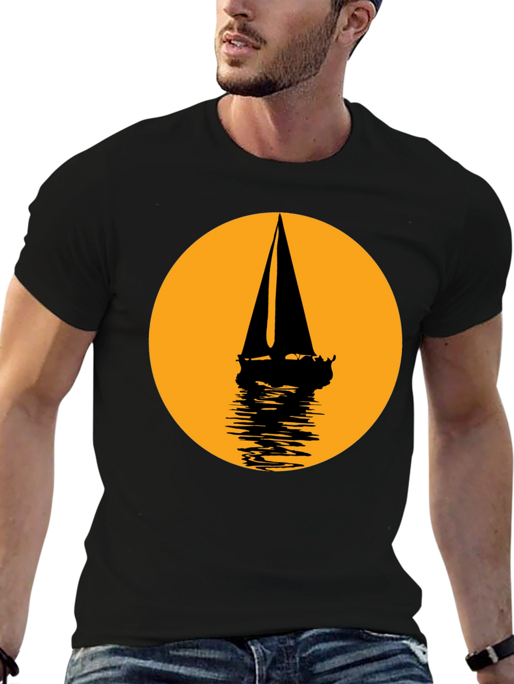 Sailboat Silhouette Graphic Tee
