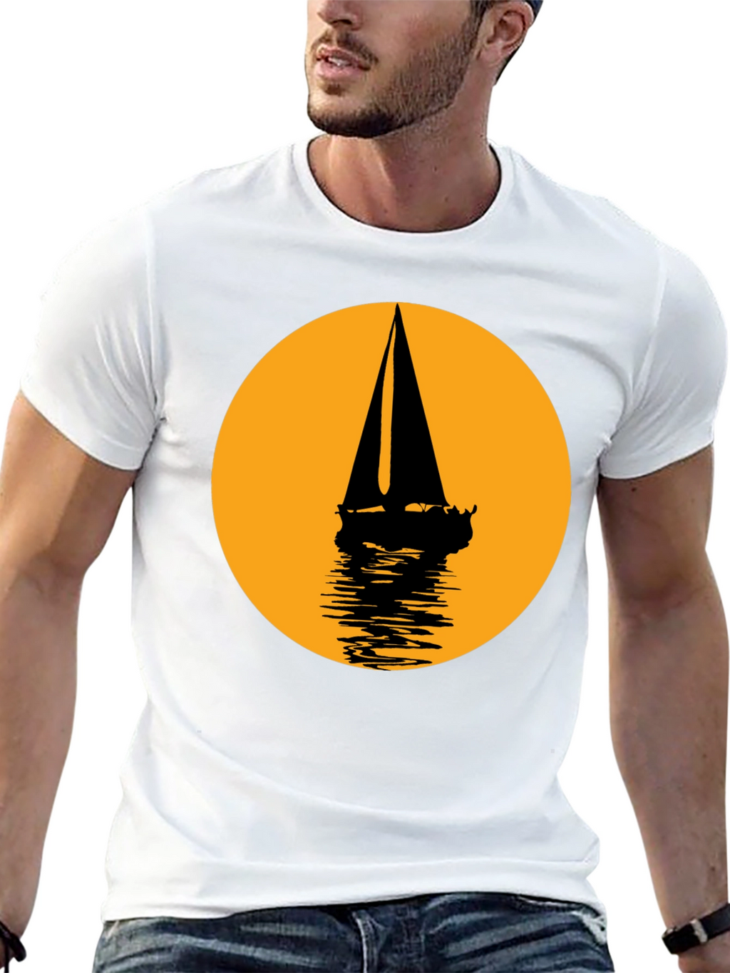 Sailboat Silhouette Graphic Tee