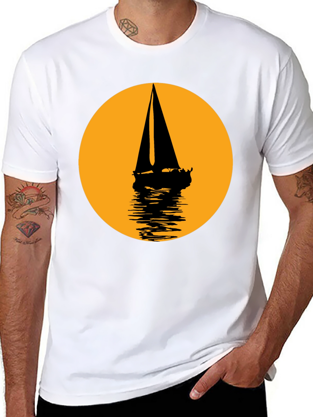 Sailboat Silhouette Graphic Tee