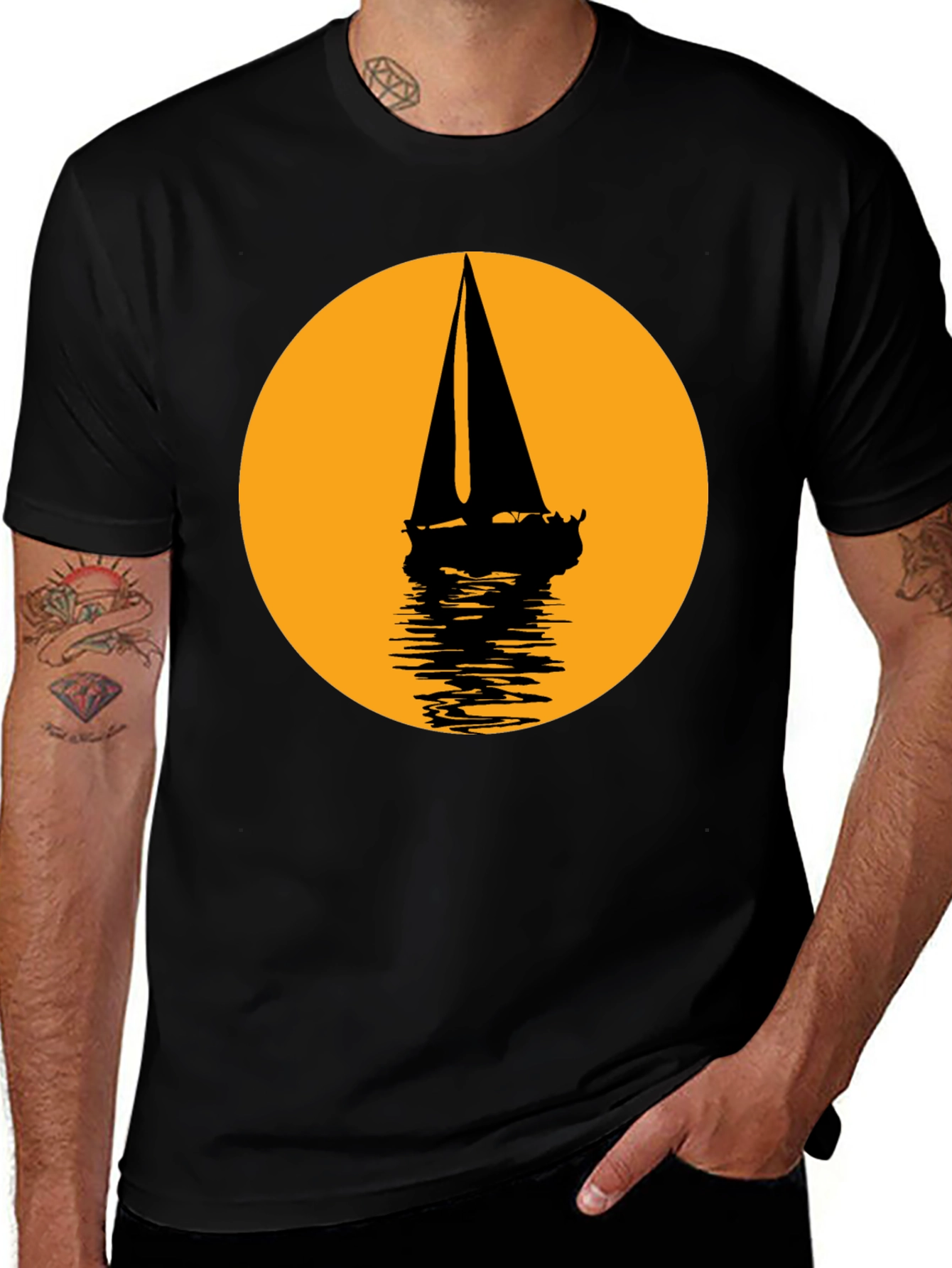 Sailboat Silhouette Graphic Tee