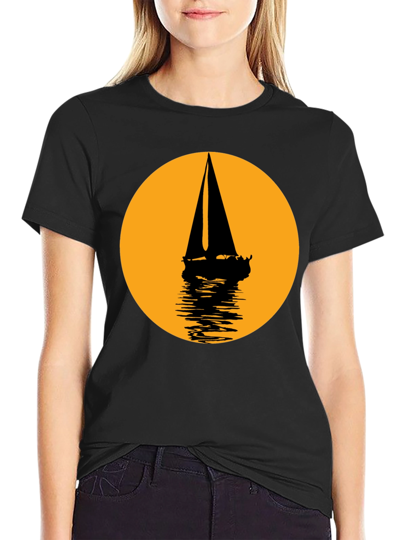 Sailboat Silhouette Graphic Tee
