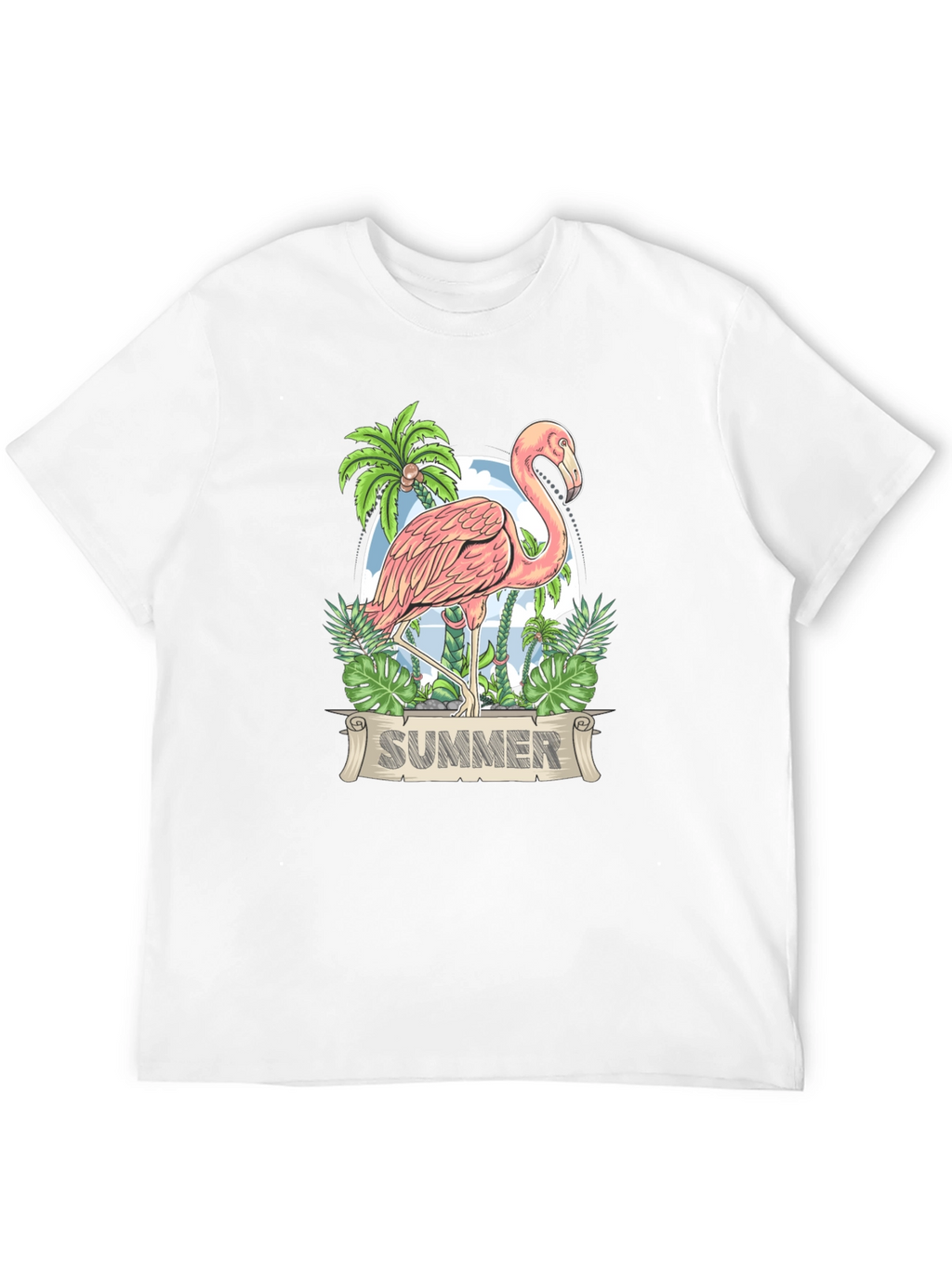 Flamingo Summer T-Shirt - Tropical Design