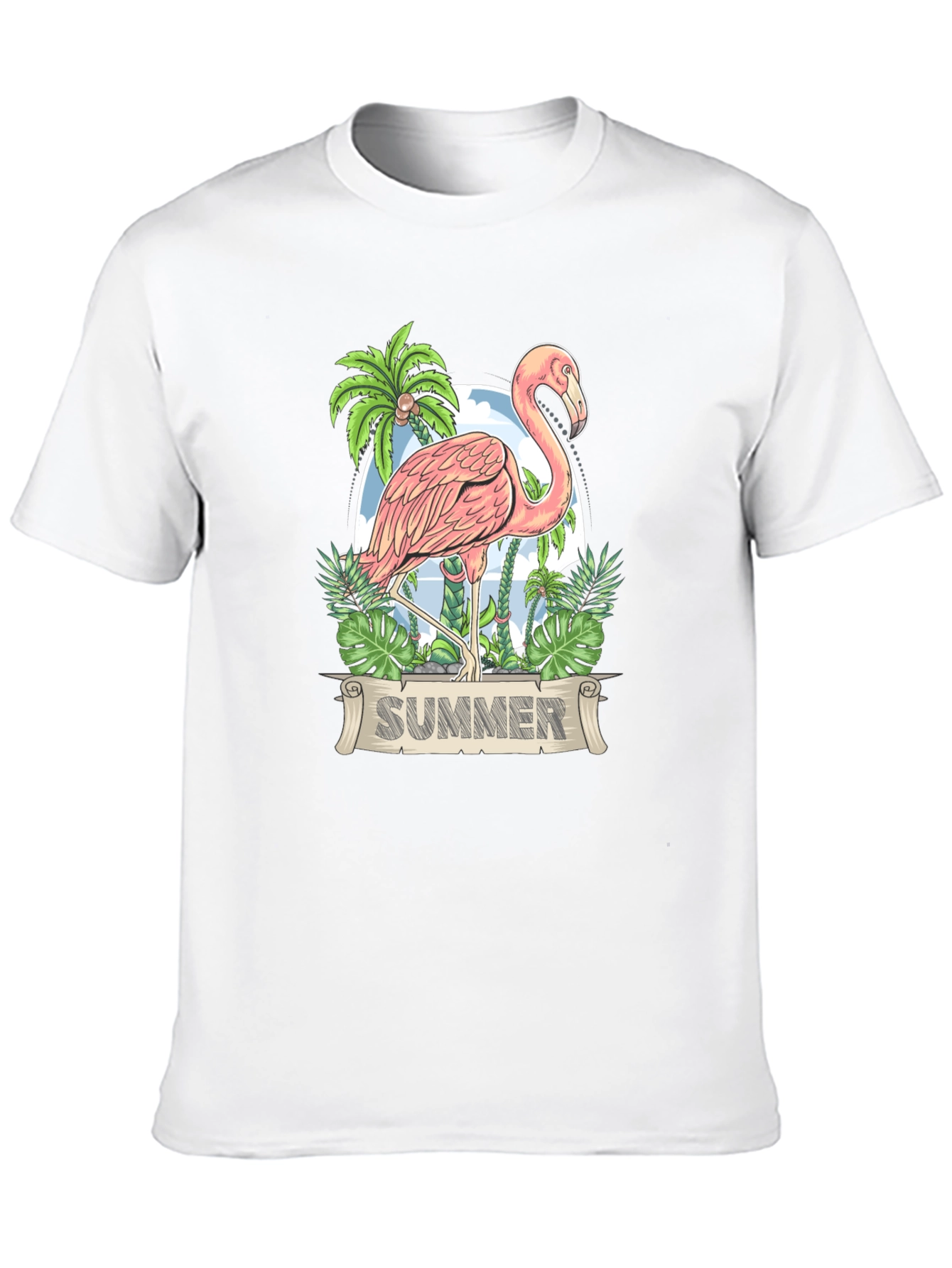 Flamingo Summer T-Shirt - Tropical Design