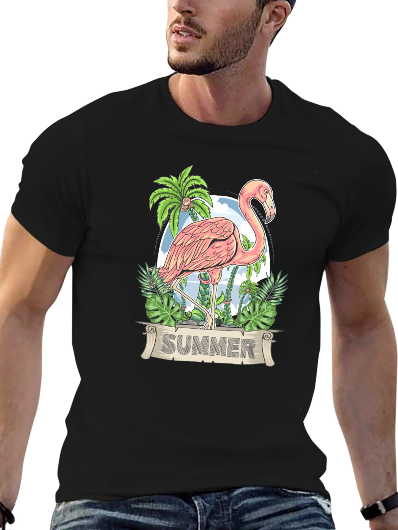 Flamingo Summer T-Shirt - Tropical Design