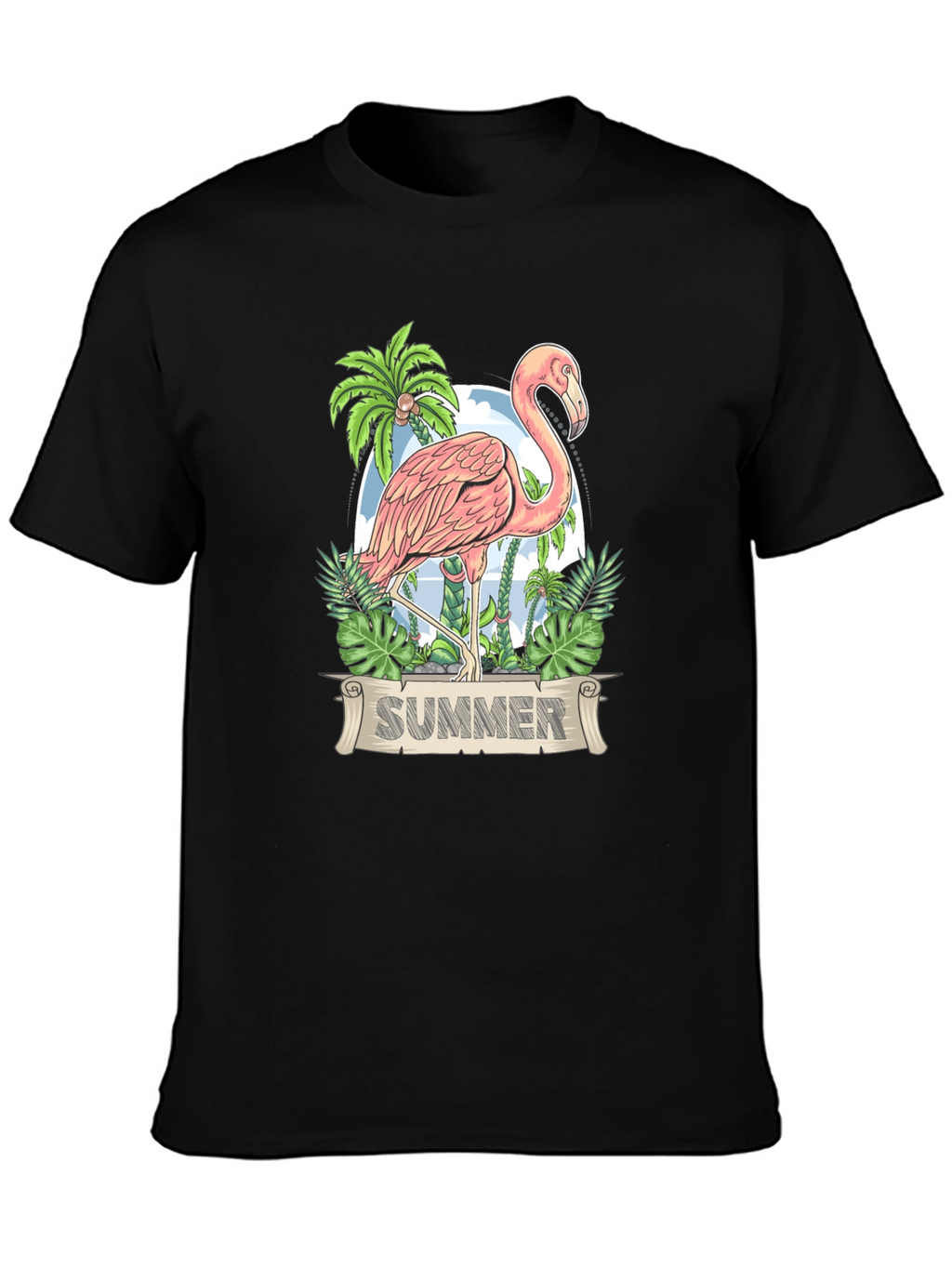 Flamingo Summer T-Shirt - Tropical Design