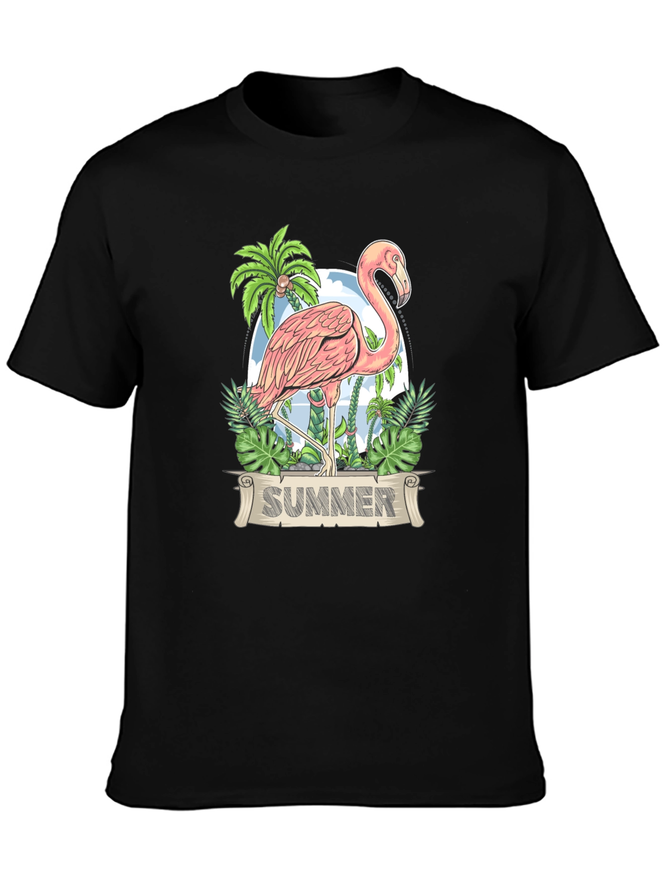 Flamingo Summer T-Shirt - Tropical Design