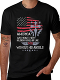America Soldier God Angels Graphic T-Shirt