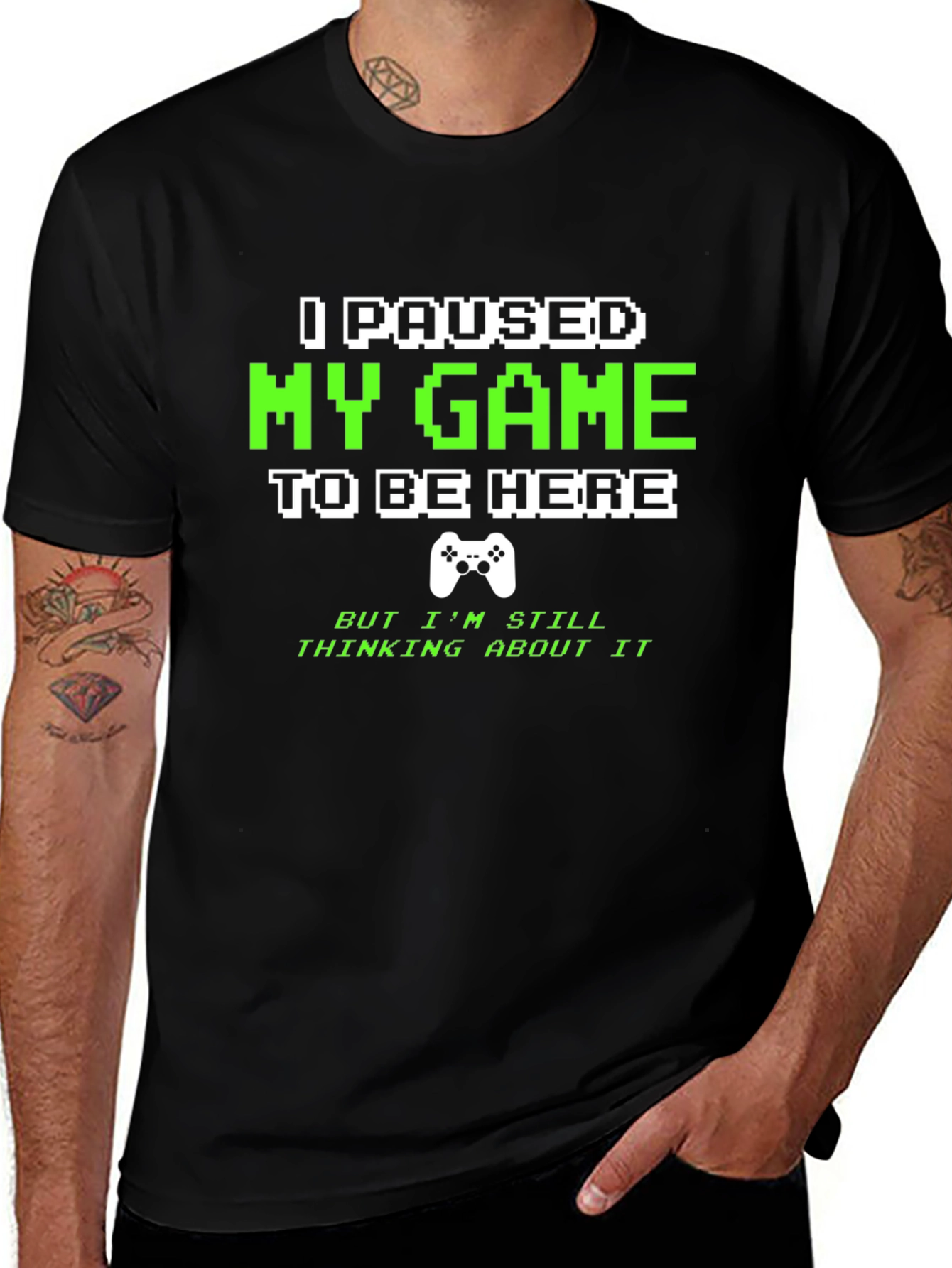 Gamer T-Shirt - I Paused My Game Funny Slogan Tee