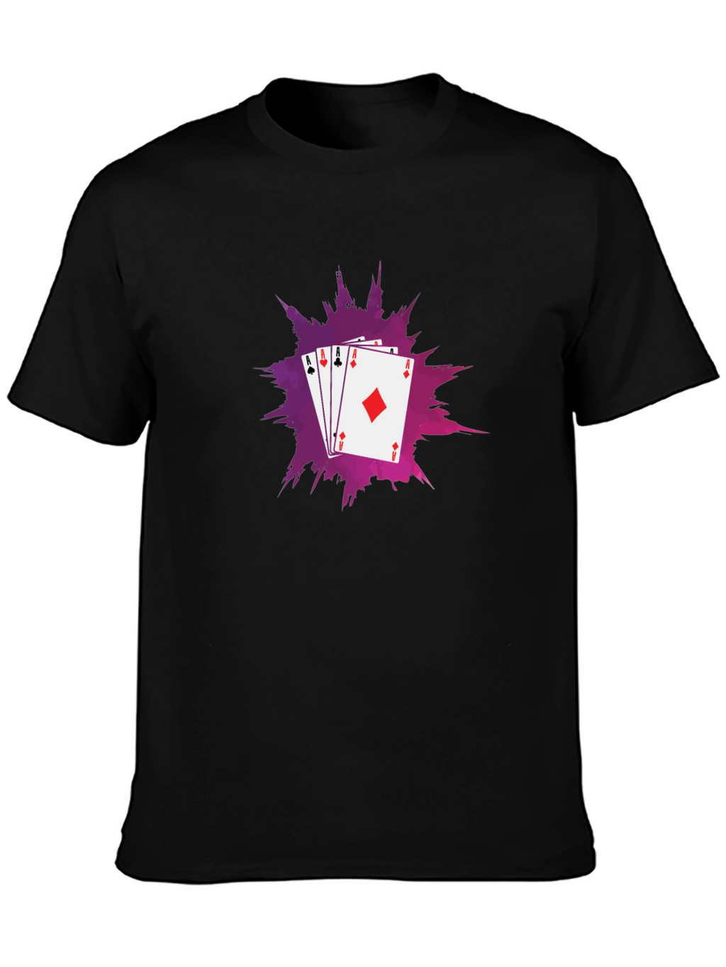 Ace Card T-Shirt - Black Cotton Tee