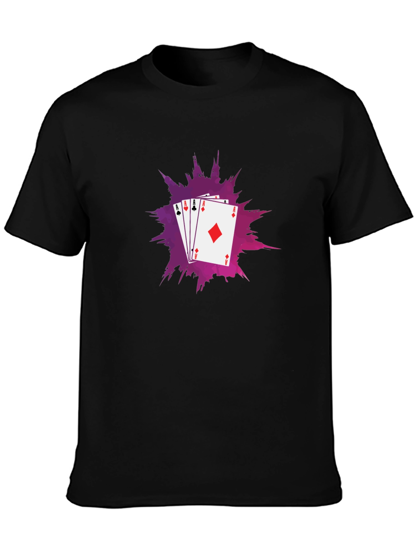 Ace Card T-Shirt - Black Cotton Tee
