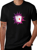 Ace Card T-Shirt - Black Cotton Tee