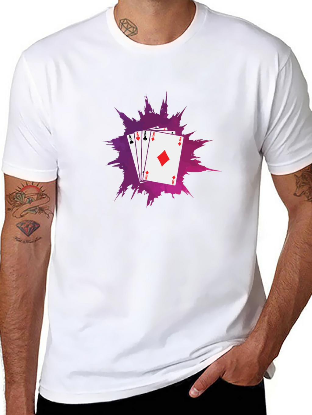 Ace Card T-Shirt - Black Cotton Tee