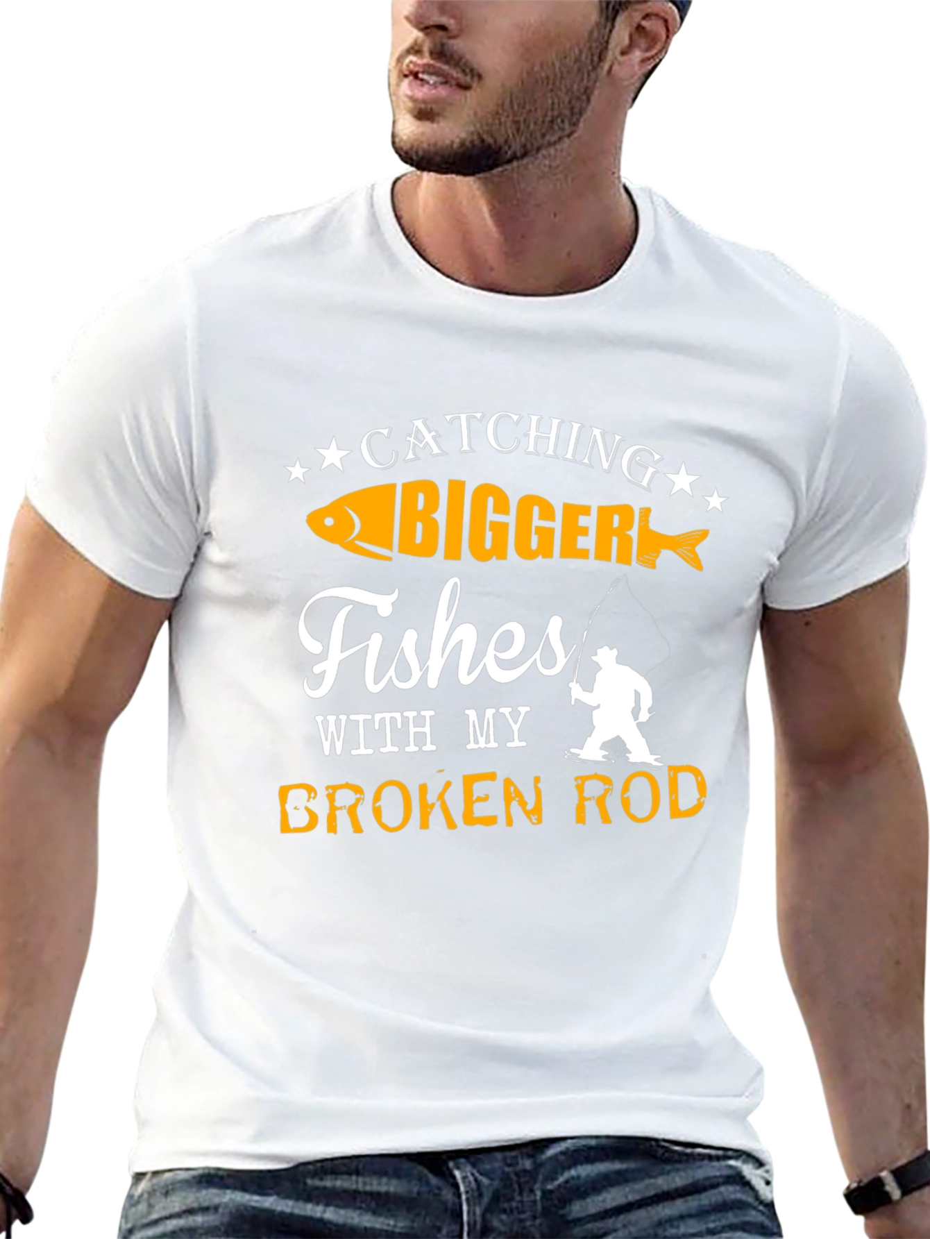 Funny Fishing T-Shirt - Catching Bigger Fishes!