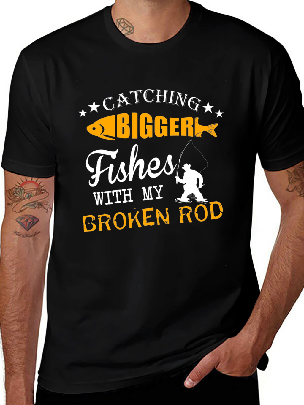 Funny Fishing T-Shirt - Catching Bigger Fishes!