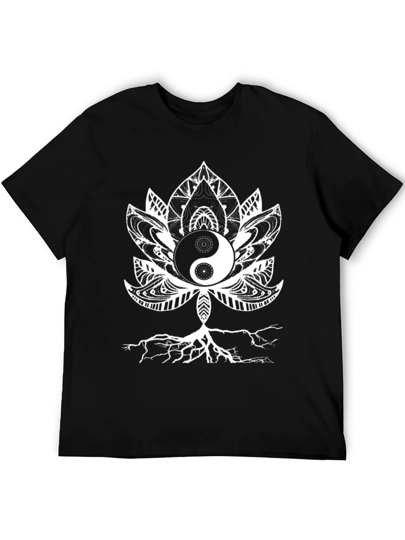 Yin Yang Lotus Root T-Shirt - Zen Style