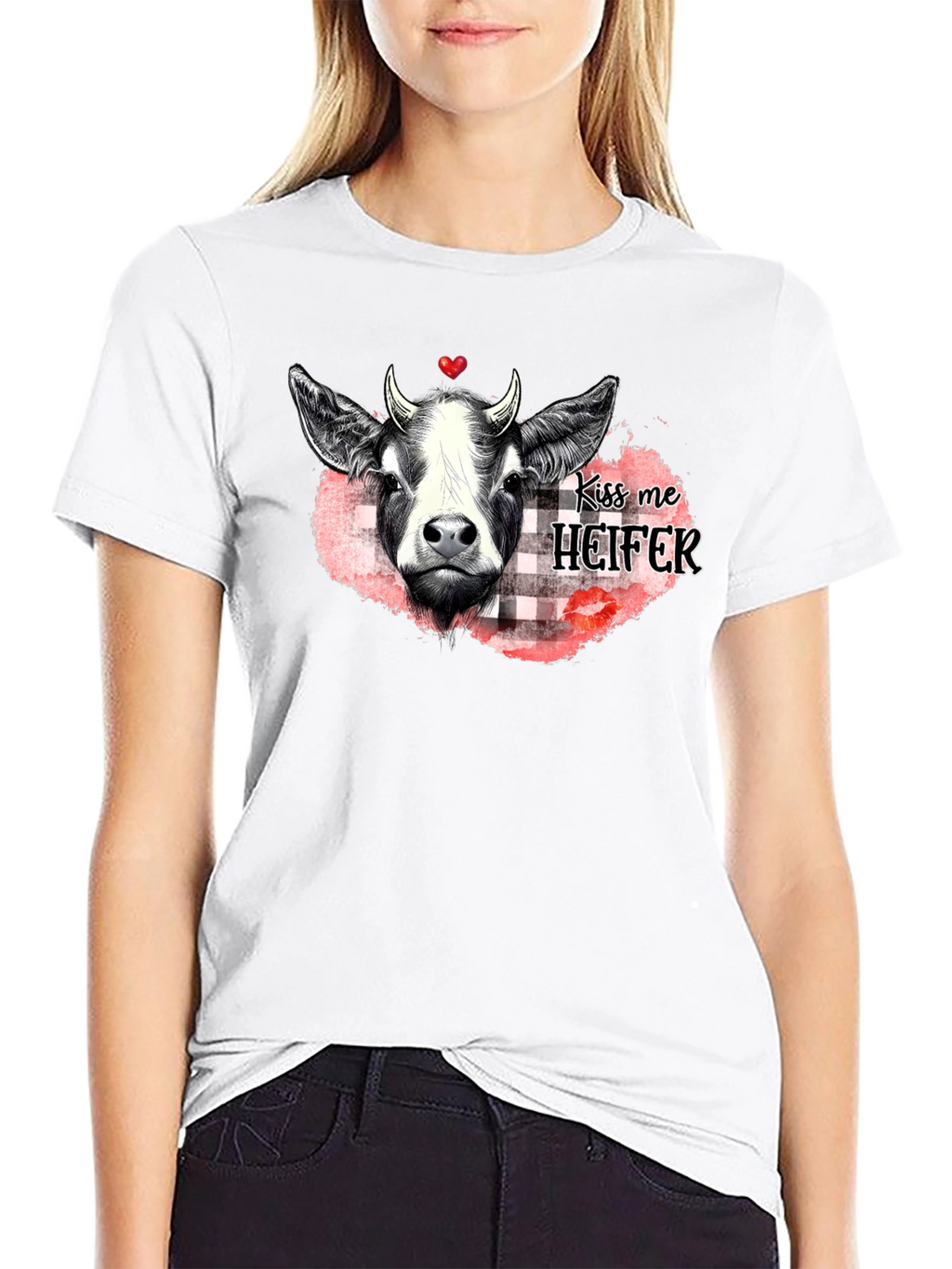 Kiss Me Heifer T-Shirt - Farm Animal Graphic Tee