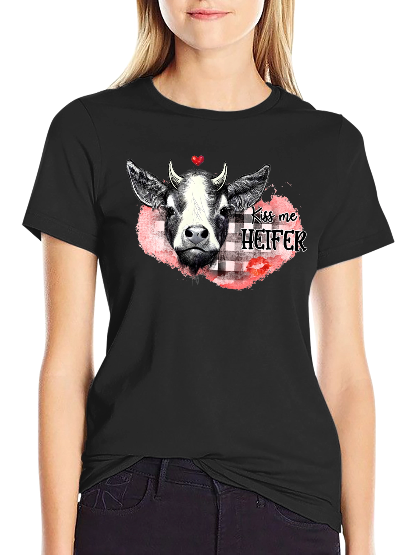 Kiss Me Heifer T-Shirt - Farm Animal Graphic Tee