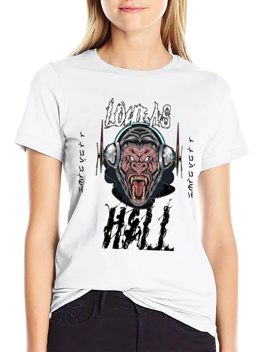 Loud As Hell Gorilla Graphic T-Shirt