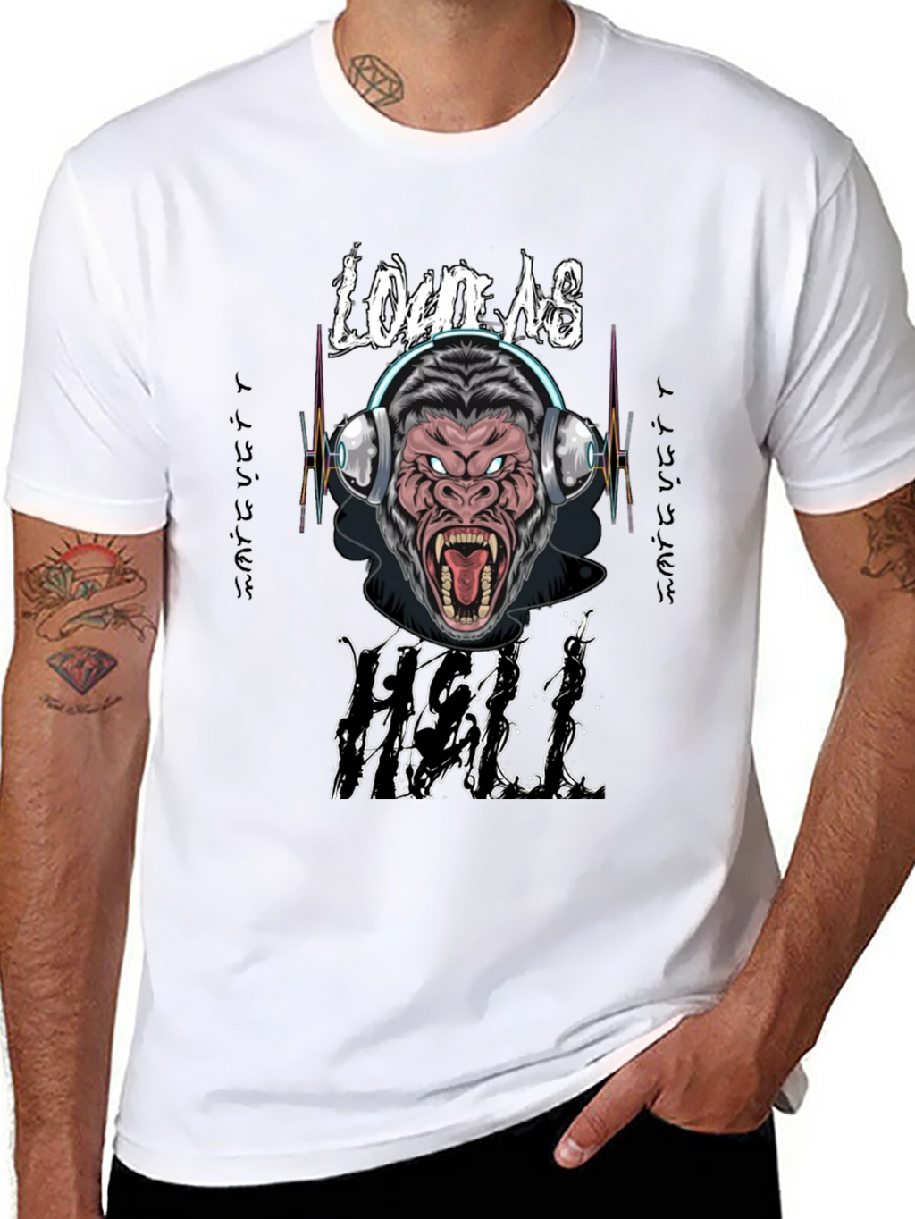 Loud As Hell Gorilla Graphic T-Shirt