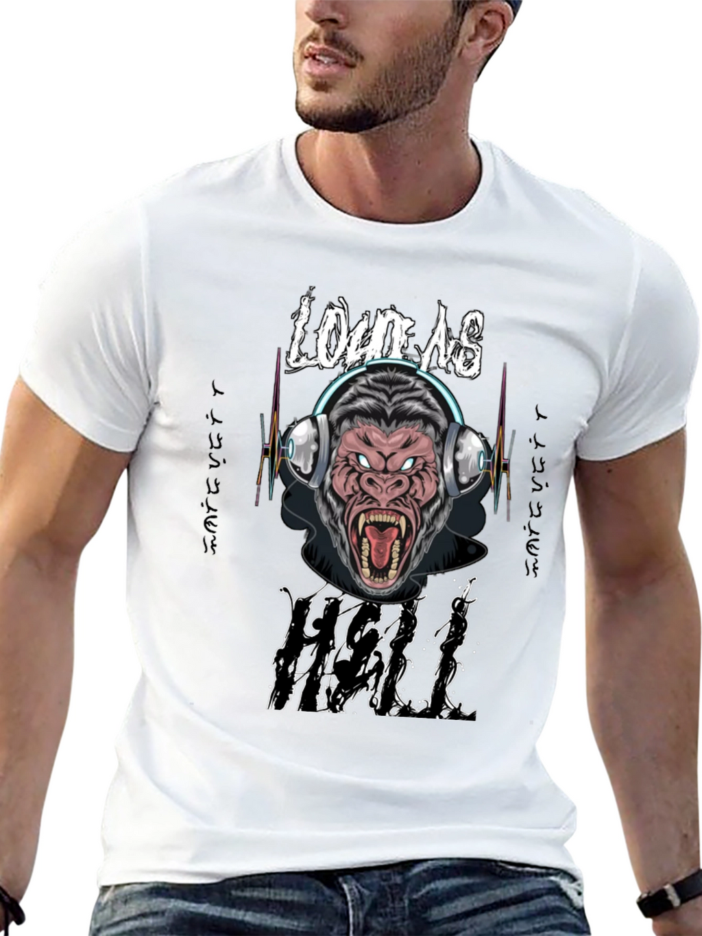 Loud As Hell Gorilla Graphic T-Shirt