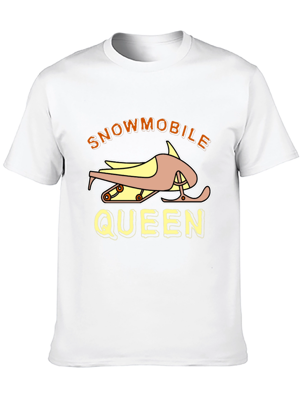 Snowmobile Queen Black Graphic Tee Shirt
