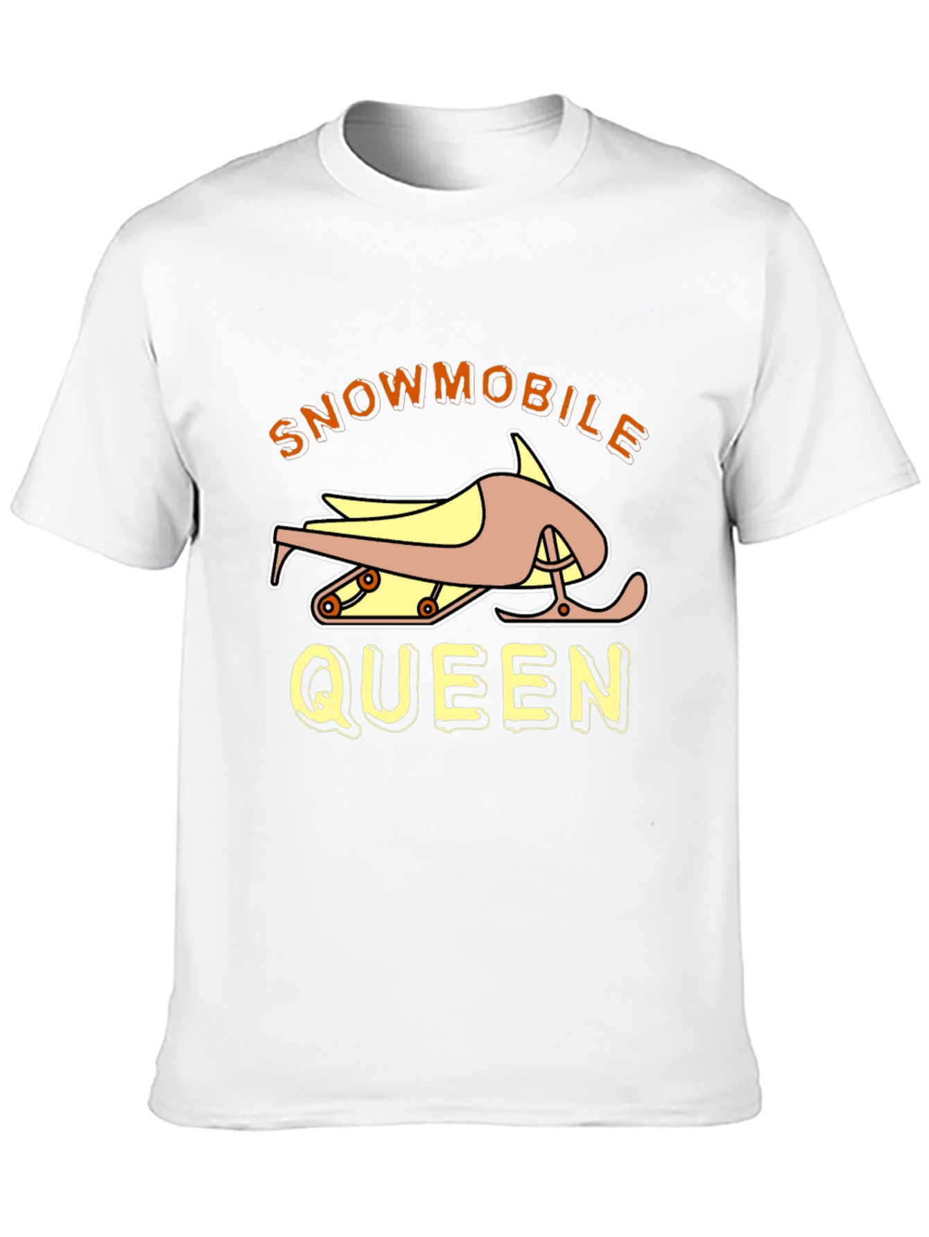 Snowmobile Queen Black Graphic Tee Shirt