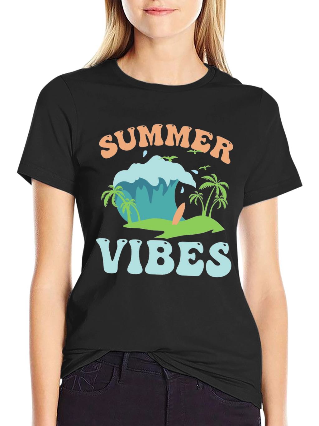 Summer Vibes Graphic Tee - Beach Style
